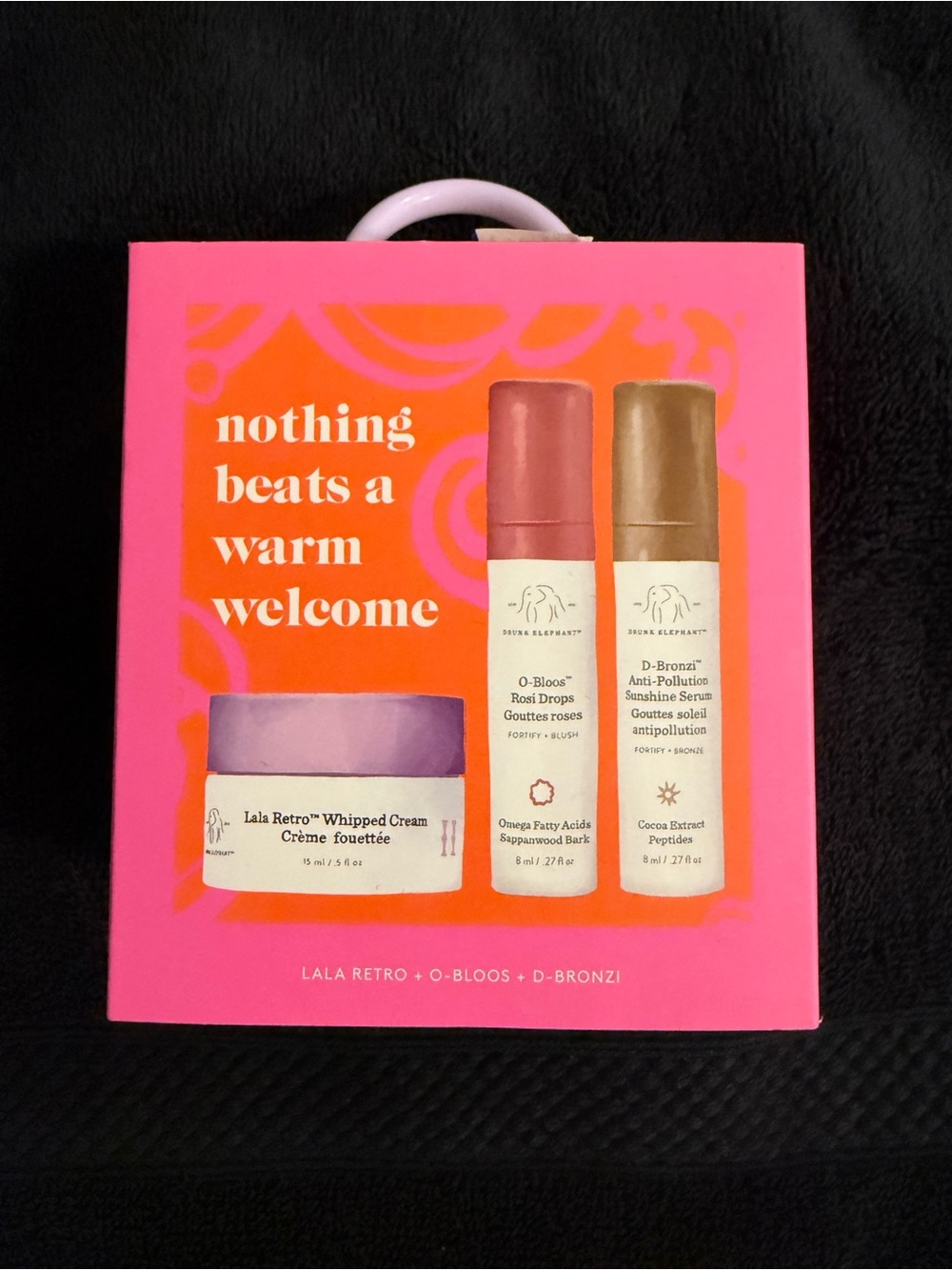 DRUNK ELEPHANT
Lala retro whipped cream, D-Bronzi & Bloos Color Serum Trio